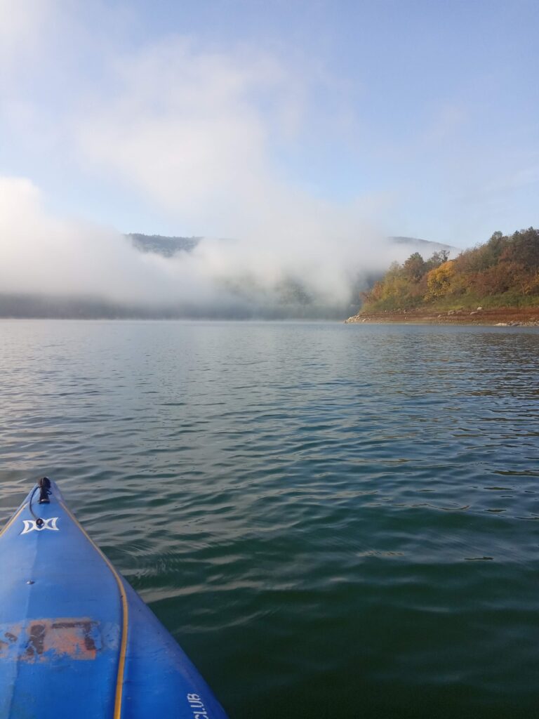 Early morning kayak into the mist on Friday 13th